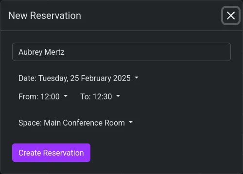 Picture of Bookinate – Conference And Meeting Room Booking System – New Reservation